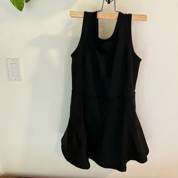 black athletic dress with shorts Palestinian Thobe with Red Embroidery | Open Sleeve Dress main image 1